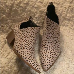 Leopard print booties